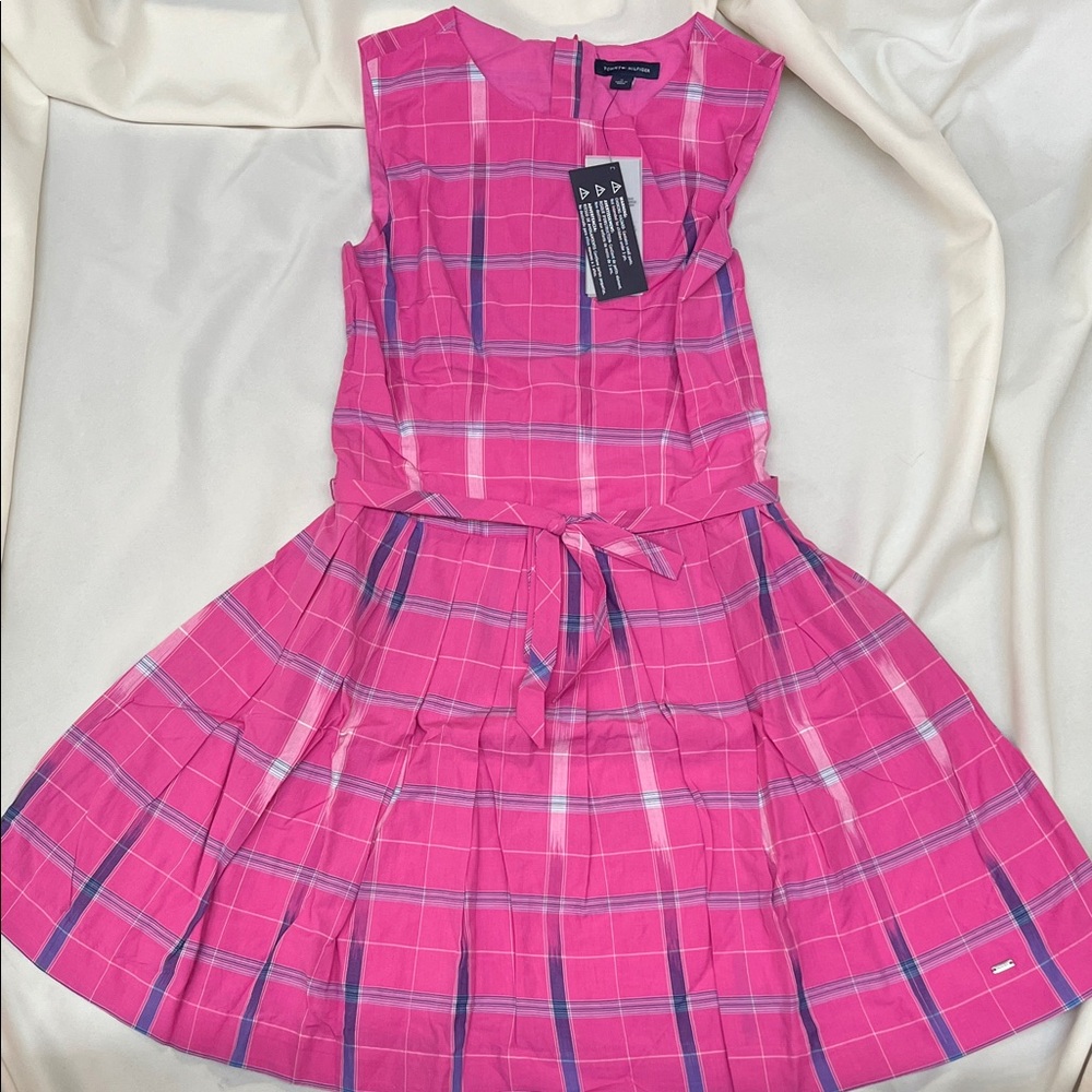 Tommy Hilfiger Pink Plaid Kids Dress